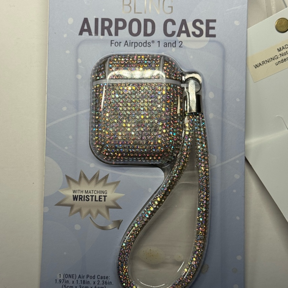 Bling Jewelry Multicolor Sparkle AirPod Case with Wristlet